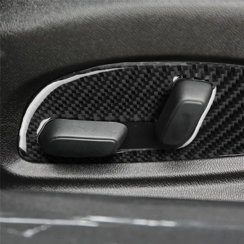 

Fits For Chevrolet Camaro 2017-2019 Car accessories seat adjustment panel carbon fiber car sticker 3D Cool Interior decoration