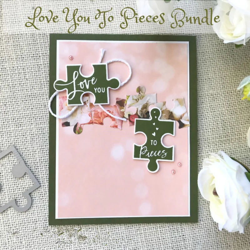 

Puzzle Metal Cutting Dies and Stamps Scrapbooking Die Cut for DIY Photo Album Card Craft Paper Embossing Supplies