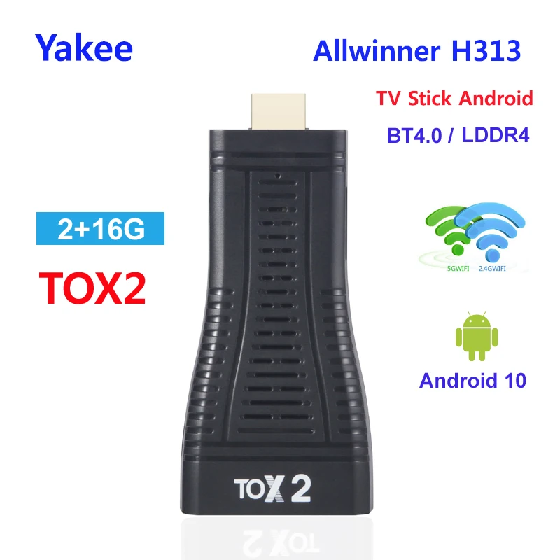 2021 ТВ-приставка TOX2 Allwinner H313 Smart TV Box 2 4g 5g Wifi DDR4 Гб 16 BT5.0 4k Android 10 медиаплеер ТВ-ключ |