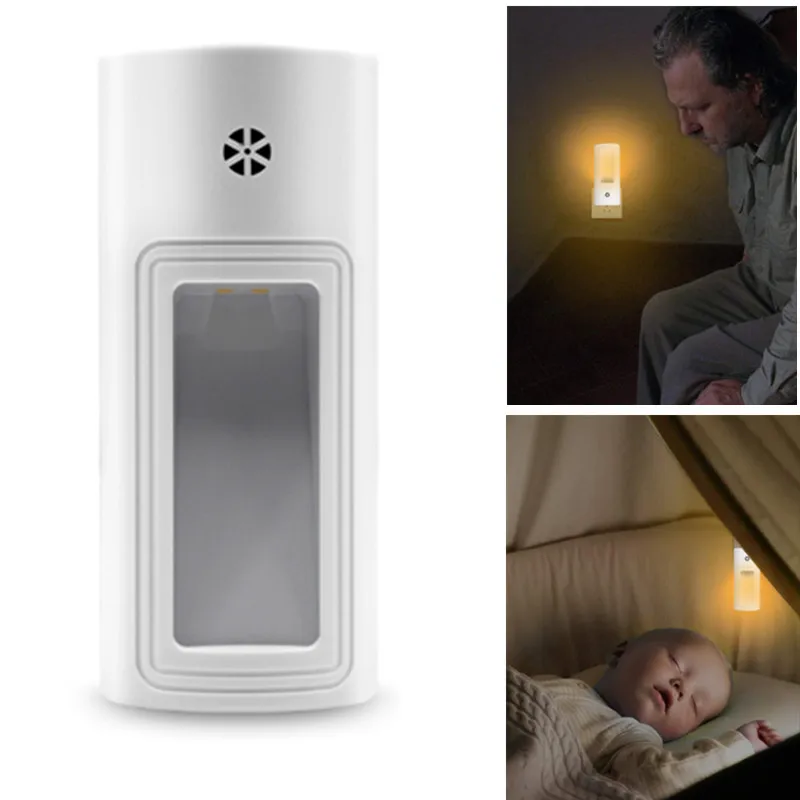 2 светодиодный движения PIR Сенсор ночной Светильник для дома прихожей Спальня