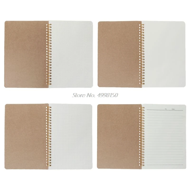 A5 Bullet Notebook Kraft Dot Grid Time менеджмент пустая книга спиральный журнал еженедельная