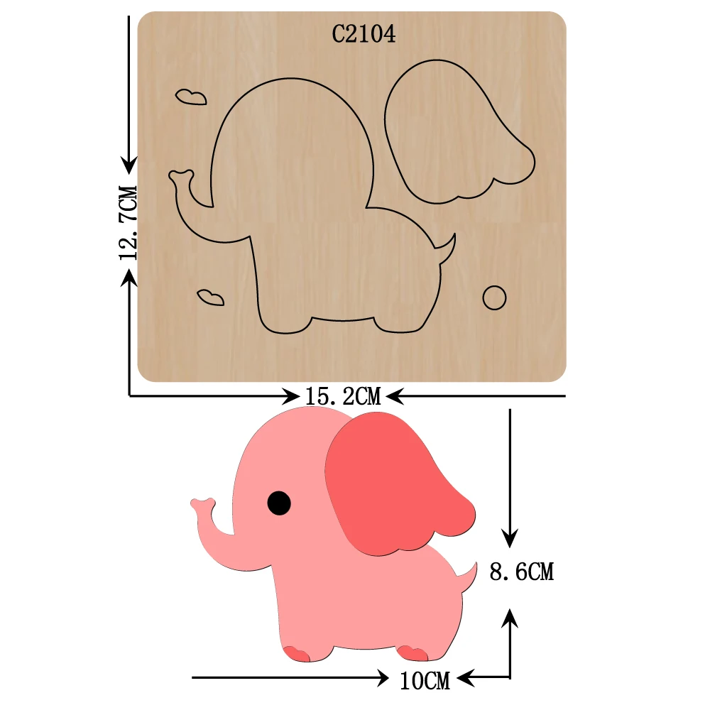 Новые милые деревянные штампы слона скрапбукинга C2104 | Дом и сад