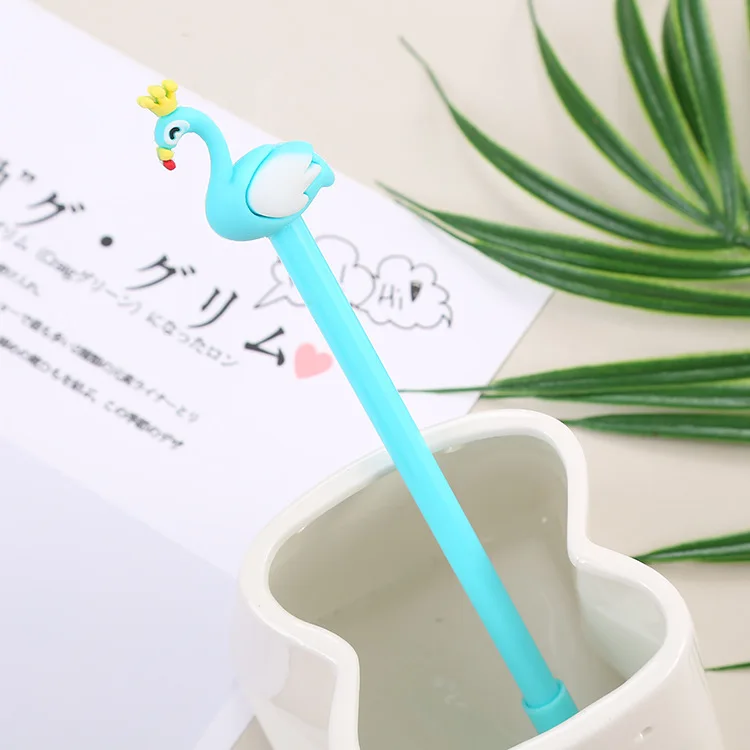 24 шт. креативная мультяшная гелевая ручка в виде фламинго милые канцелярские