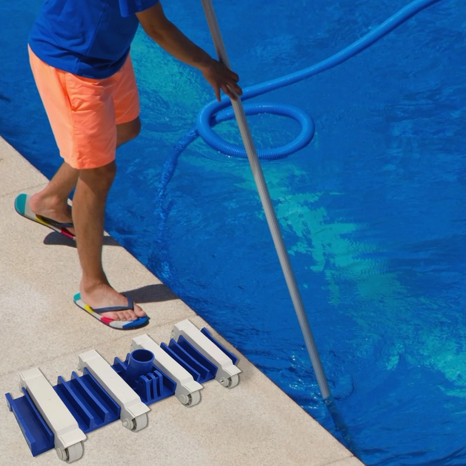 

In-stock 14 Inch Swimming Pool Vacuum Suction Head With Brush Suction Wheel Suction Head Cleaning Tool Drop Shipping