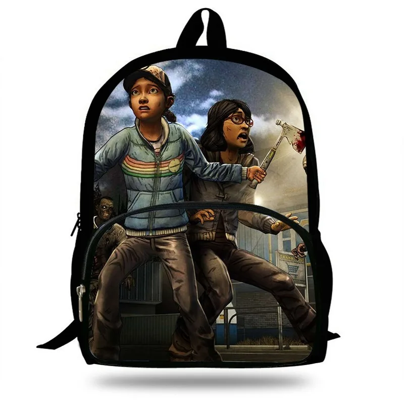 16-дюймовый Mochila с изображениями из сериала Ходячие мертвецы игра на утином пуху