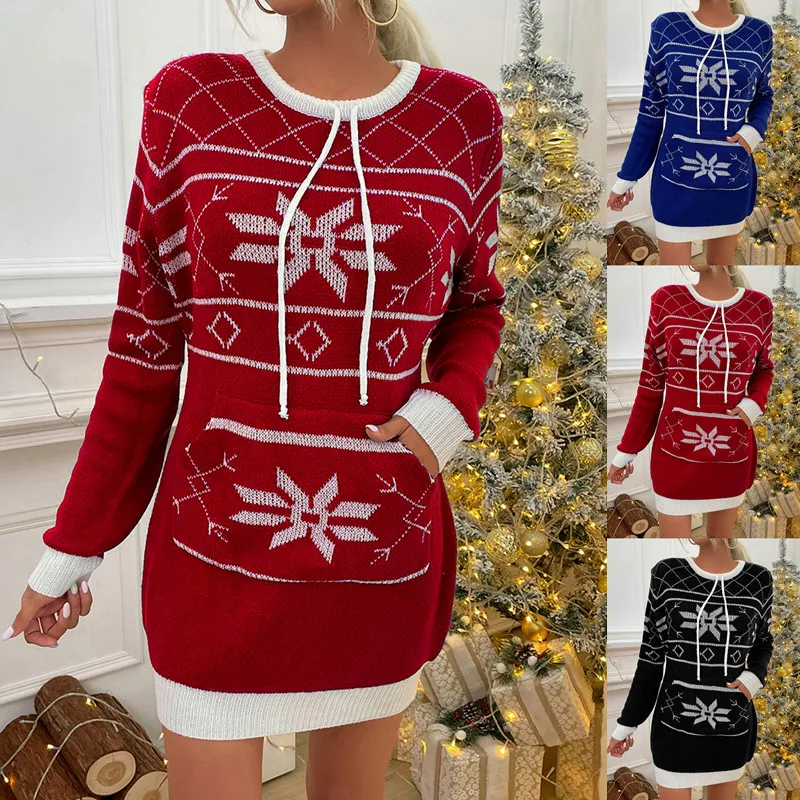 

2021 Unisex Girs Christmas Sweater Slim Santa Elf Funny Christmas Jumper Female Autumn Winter Tops Clothing Soft Hot Sale