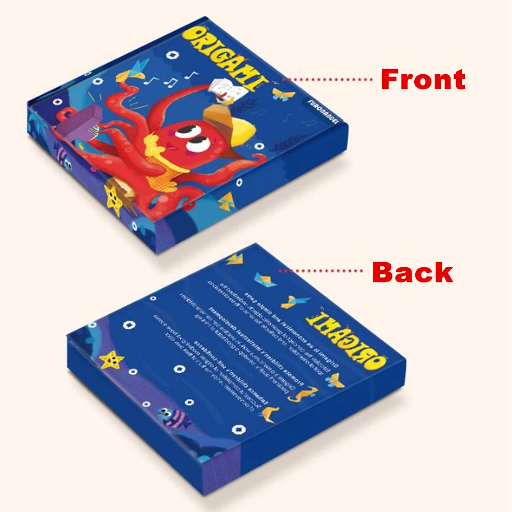 

108 Pages Montessori Toys DIY Kids Craft Toy 3D Cartoon Origami Paper Handcraft Paper Art Learning Educational Toys for Children