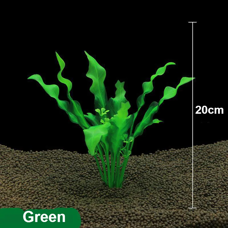 Пластиковая искусственная трава украшение для аквариума водное растение 20