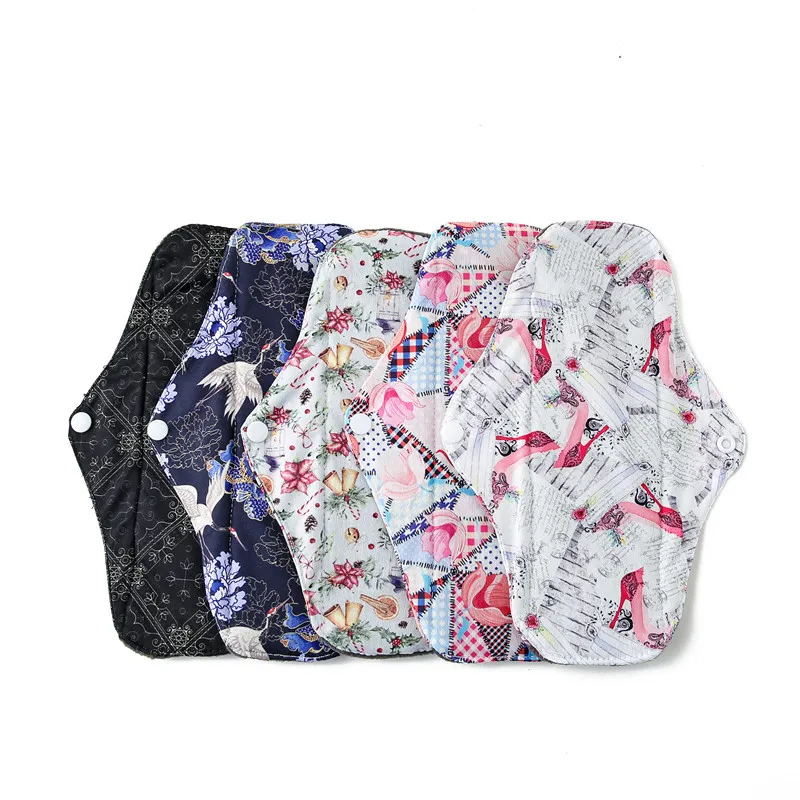 Прокладки для моющийся санитарный с бамбуковым углем многоразовые