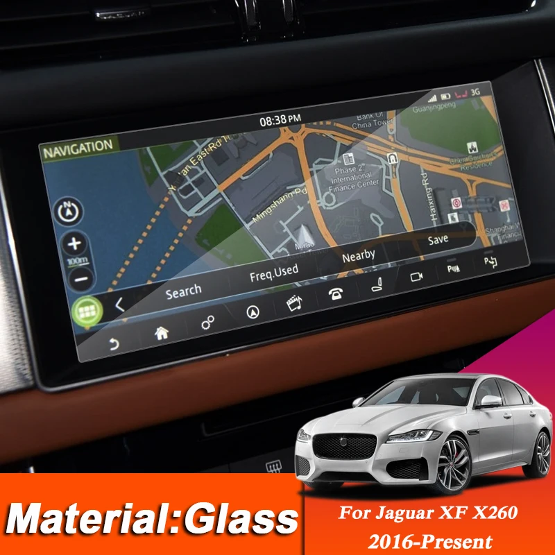 Car Styling Dashboard GPS Navigation Screen Glass Protective Film Sticker For Jaguar XF X260 2016-Present Control of LCD | Автомобили и