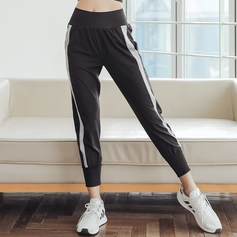 Штаны для йоги спортивные Капри бега свободные штаны фитнеса и отдыха