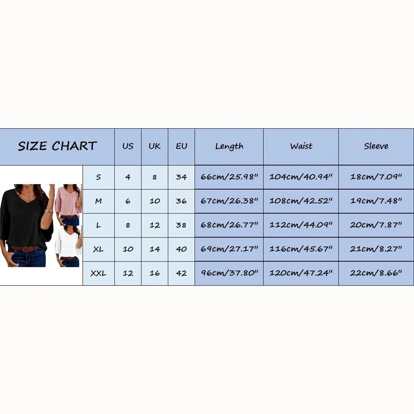 

T Shirts Plus Size Women Clothing Fashion Casual V-neck Solid Color Casual Loose Flare Sleeve Top vetement classe chic femme#30