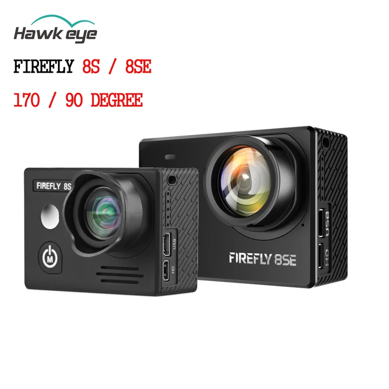 Экшн камера Hawkeye Firefly 8se/8s 4k экран 90 градусов/170 градусов Wi Fi Fpv Спортивная запись