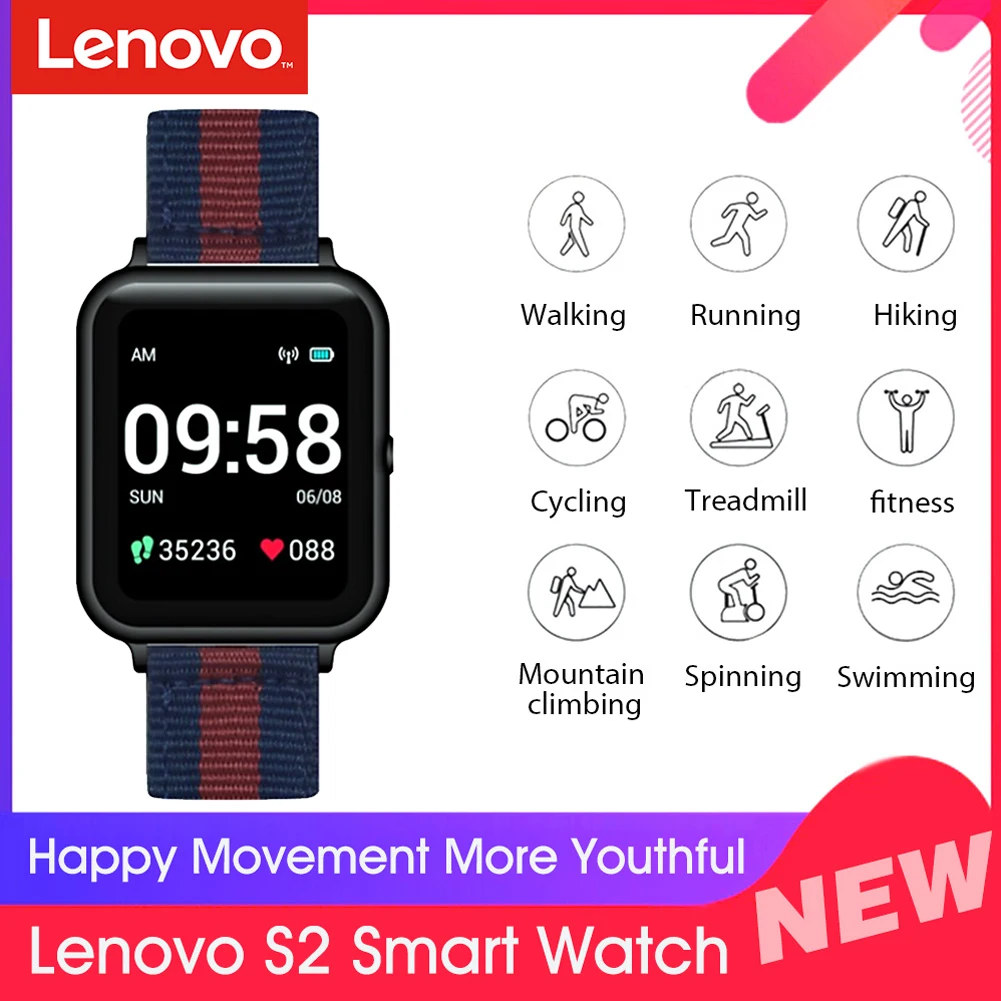 Lenovo S2 Смарт часы 1 4 &quot240x240 фитнес трекер калорий Шагомер сна с экраном