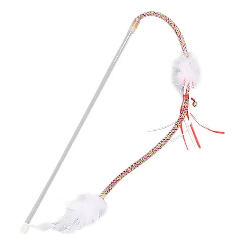 

1pcs Cat Teaser Wand Toy For Kitten Funny Fake Feather Cat Toy Interactive Colorful Tube Gatos Wand Toy игѬђки для коек