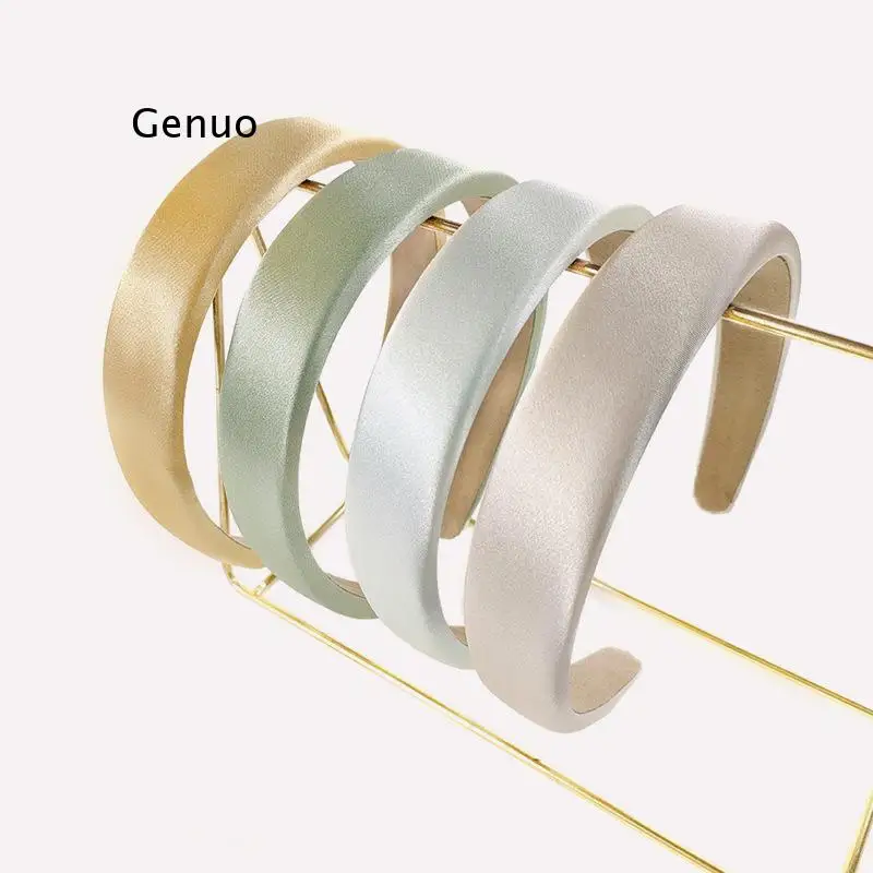 

Молочный Шелковый ободок для волос, Женский ободок, модный ободок для волос ярких цветов для девушек, женские аксессуары для волос, тюрбан