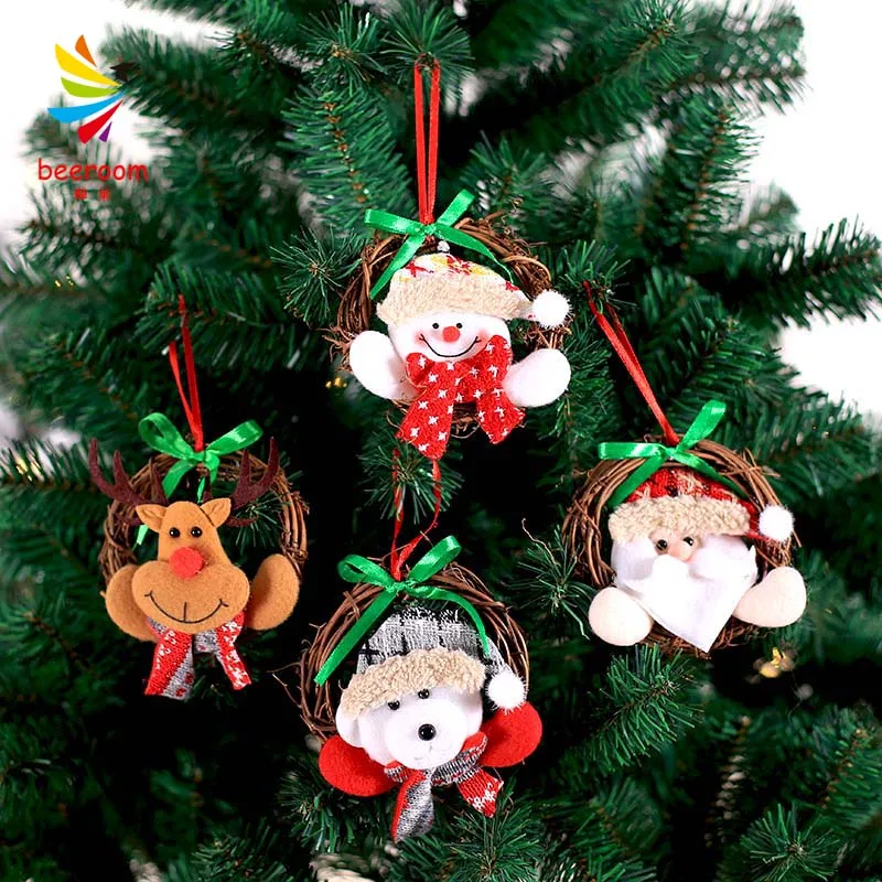 

Рождественское украшение DIY Рождественское украшение снеговика старика гирлянда маленькая кукла ротанговая подвеска на окно 10 см