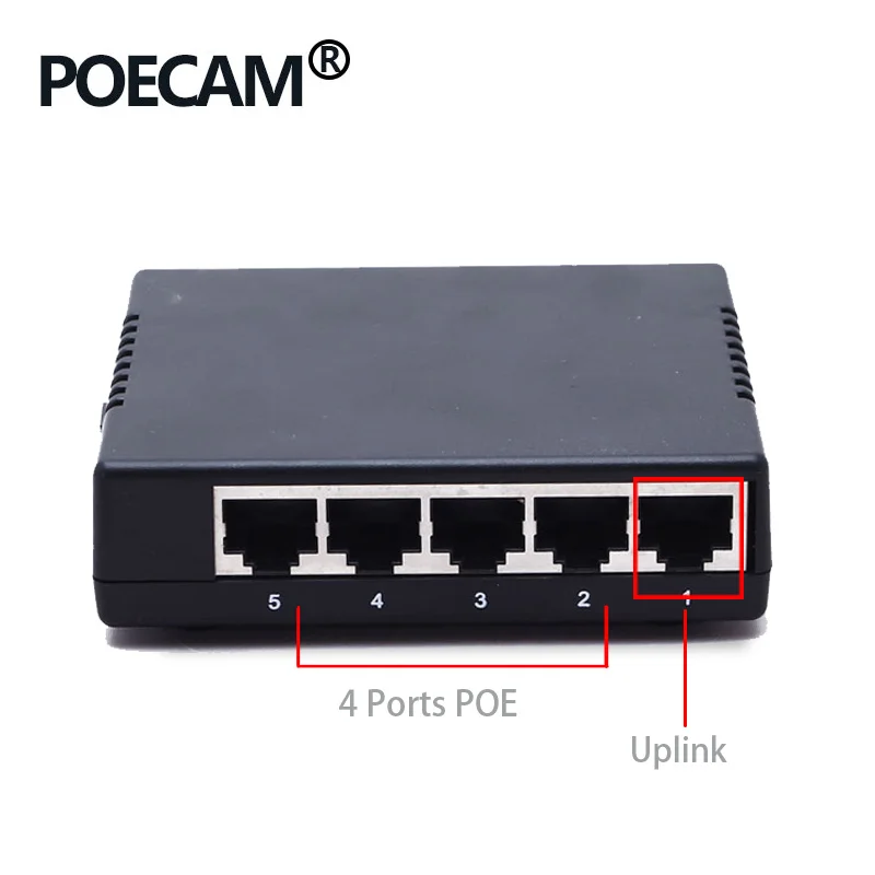 Сетевой 5 портовый Пассивный POE коммутатор хаб с 4 портами питание от 12 В 24 45/+ 78/ CCTV