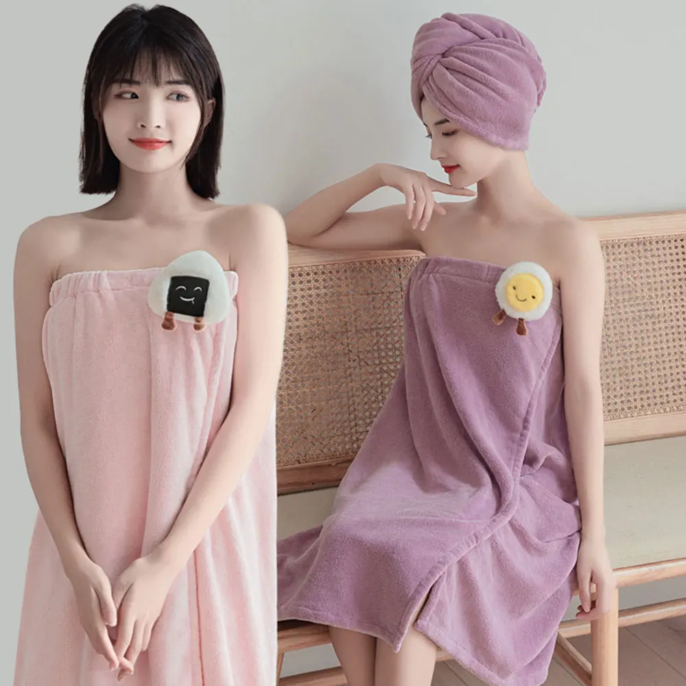 

Банный халат женский из кораллового флиса, 85x140 см