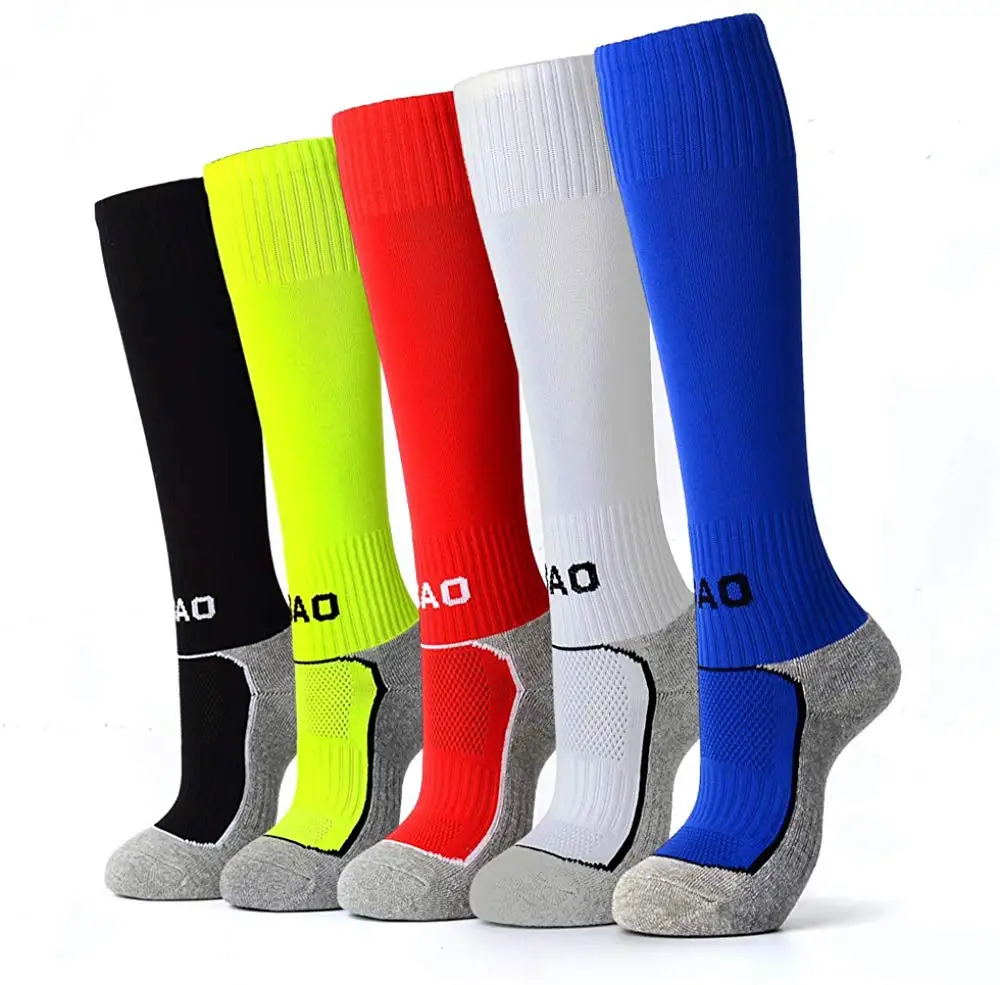 Детские футбольные носки Спортивные Хлопковые гольфы с подушками для школьников