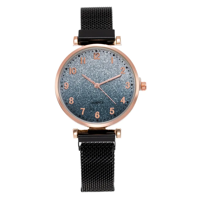 

100pcs / Lot New Korean Milan belt watch fashion flash powder digital face all star women's belt Watch