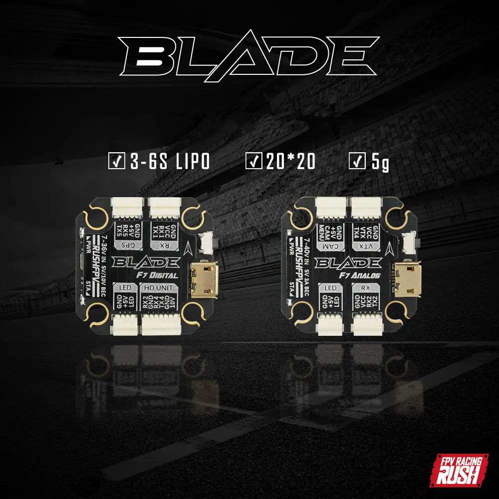 

Мини-Контроллер полета RUSHFPV RUSH BLADE F722, аналоговый цифровой 3-6S LIPO 20x20 мм для РУ FPV гоночных беспилотных летательных аппаратов, запчасти «сделай...