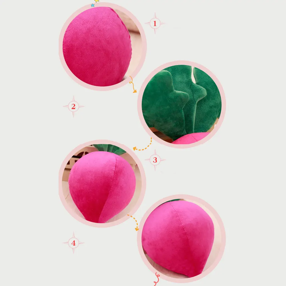 40/70 см Моделирование редис плюшевые игрушки мягкие подушки овощи для малышей и