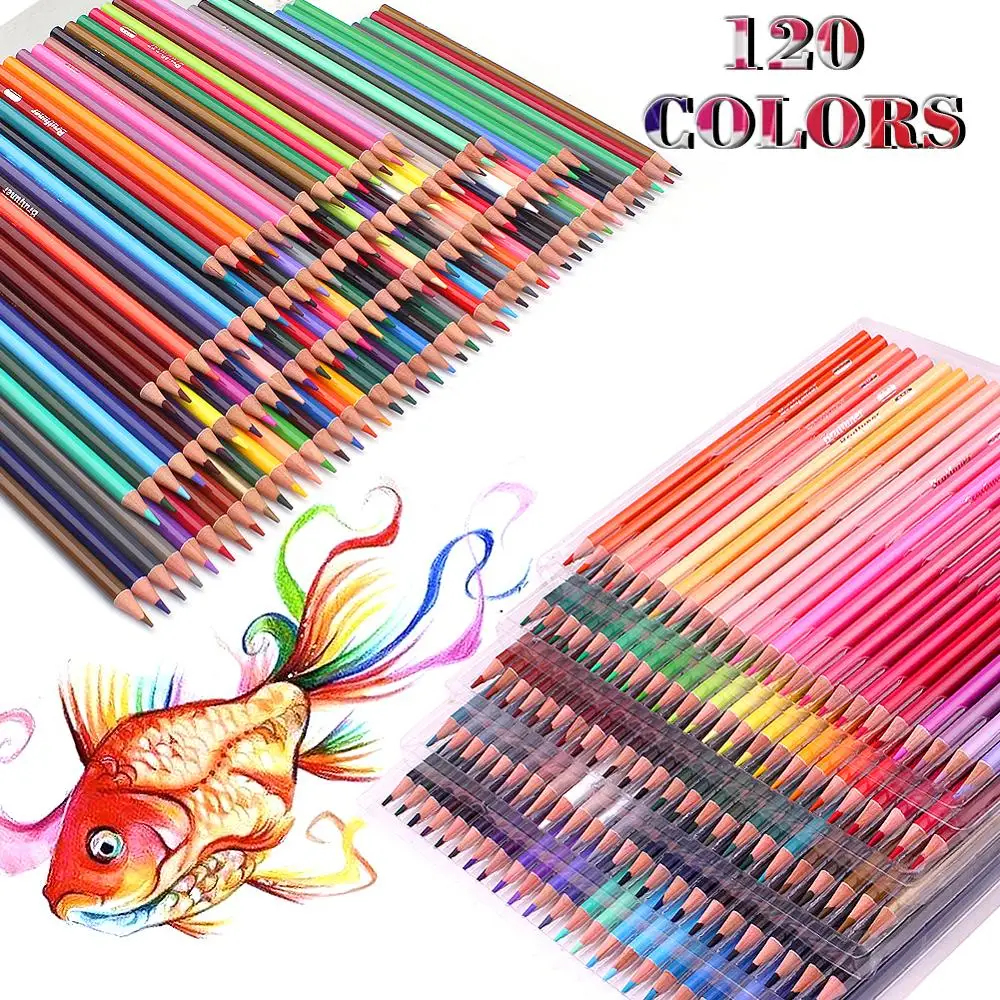 

120 Oil Color Pencils Set Artist Painting Sketching Wood Color Pencil School Art Supplies