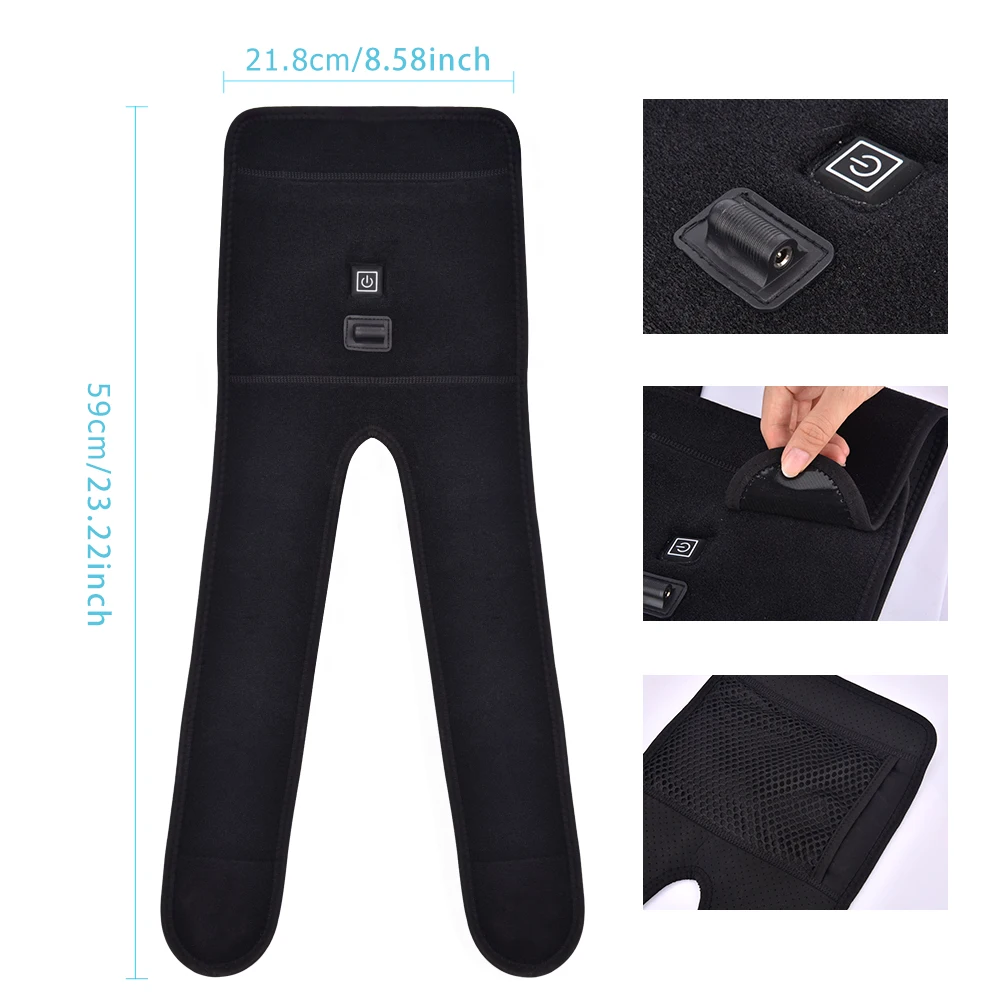 

Heated Knee Brace Wrap Support Massager Injury Cramps Arthritis Recovery Hot Therapy Pain Relief Knee Rehabilitation Drop Ship