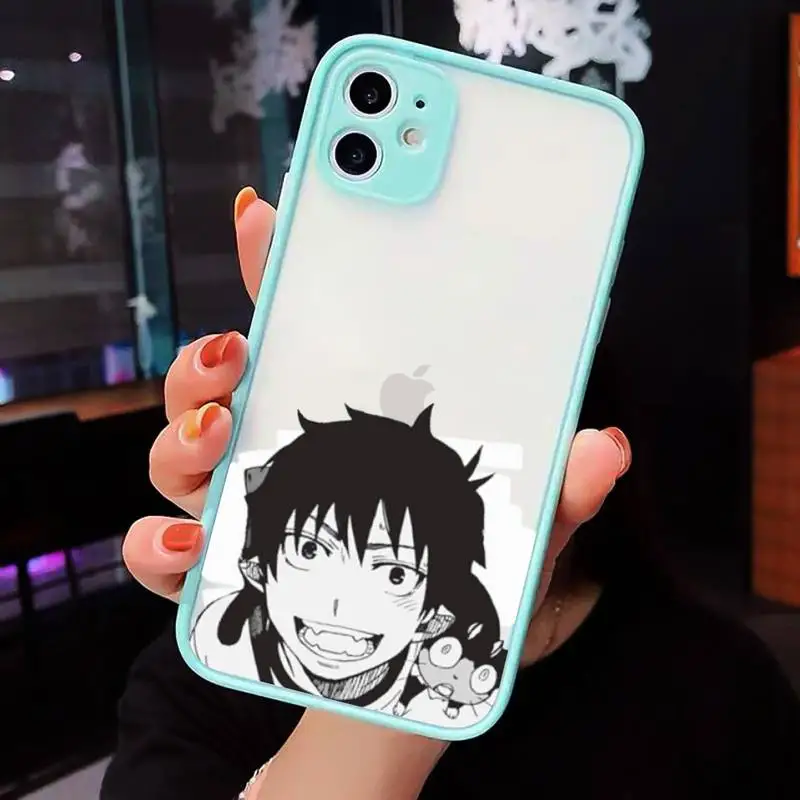 

Blue Exorcist high quality Phone Cases matte transparent For iphone 7 8 11 12 plus mini x xs xr pro max cover