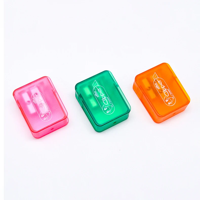 Двойная дырочка точилка для карандаша ручная Пластиковая карандашей лезвие