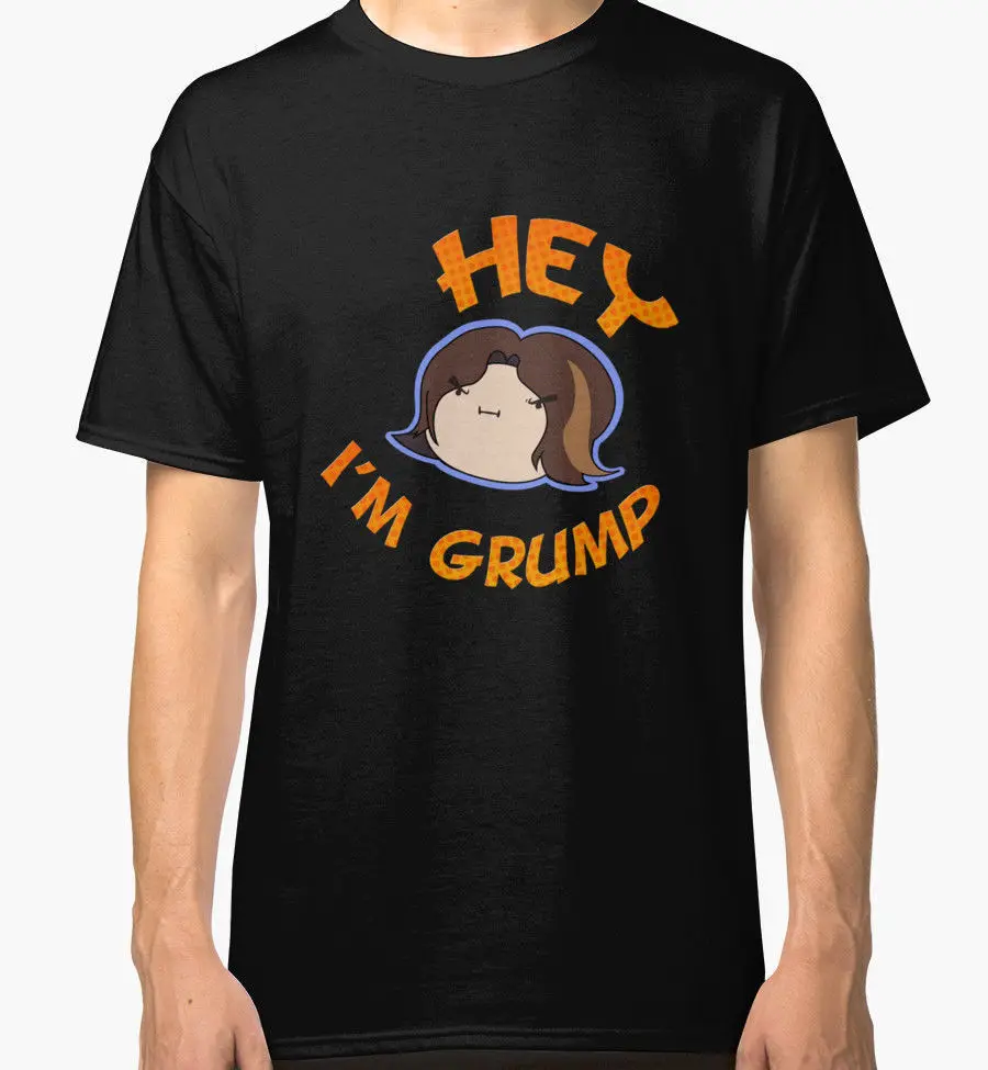 Лимитированная игра Grumps Hey I'm Grump логотип дизайн Мужская черная футболка размер
