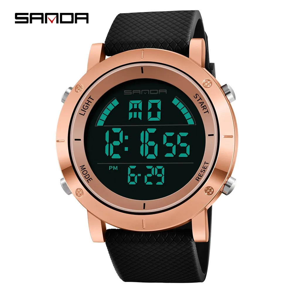 

2021 Fashion Sanda Digital Watch Men Outdoor Sport Watches For Man Running Stopwatch Military Led Electronic Clock Wrist Relogio