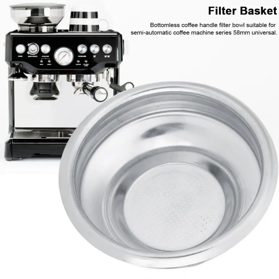 Фильтр для кофе 58 мм с одной/двумя пористыми фильтрами чаша корзина