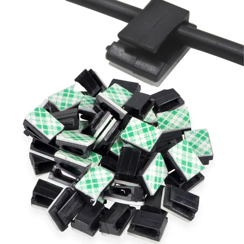 

50 шт., самоклеящиеся держатели для кабелей