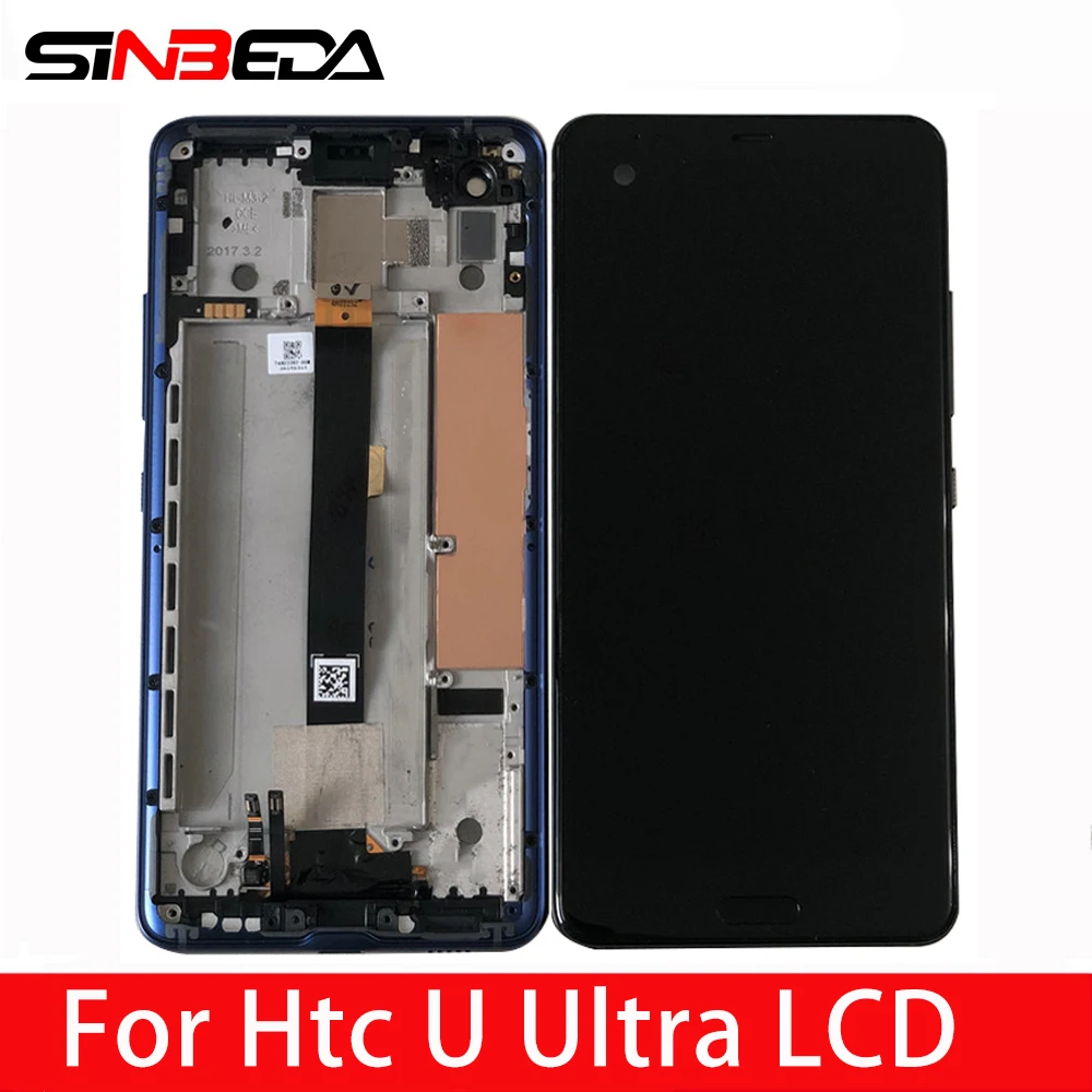 Оригинальный ЖК дисплей 5 7 дюйма для HTC U ULtra с рамкой замены дисплея Ultra U|Сенсорные