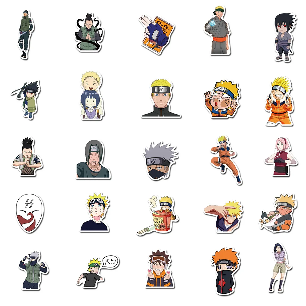 

50 PCS Cartoon NARUTO Anime Stickers Waterproof Skateboard Motorcycle Guitar Luggage Laptop Bicycle Sticker Kids Toys