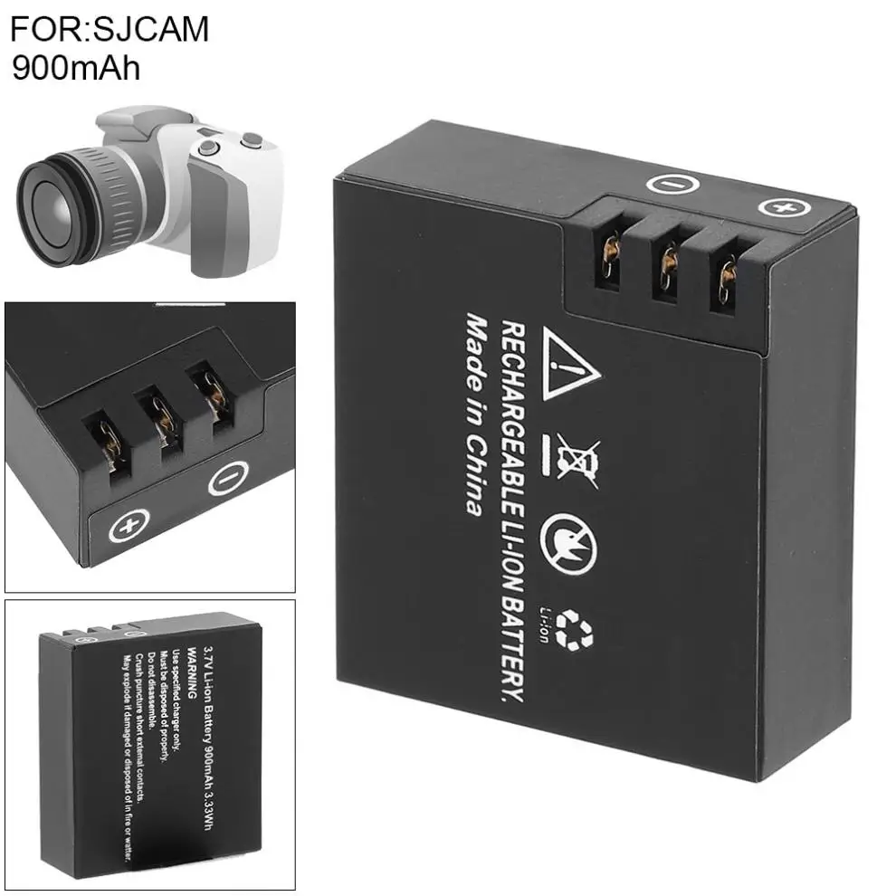 900mAh литий ионная аккумуляторная батарея для SJCAM SJ4000 Спортивная камера DVR|Цифровые