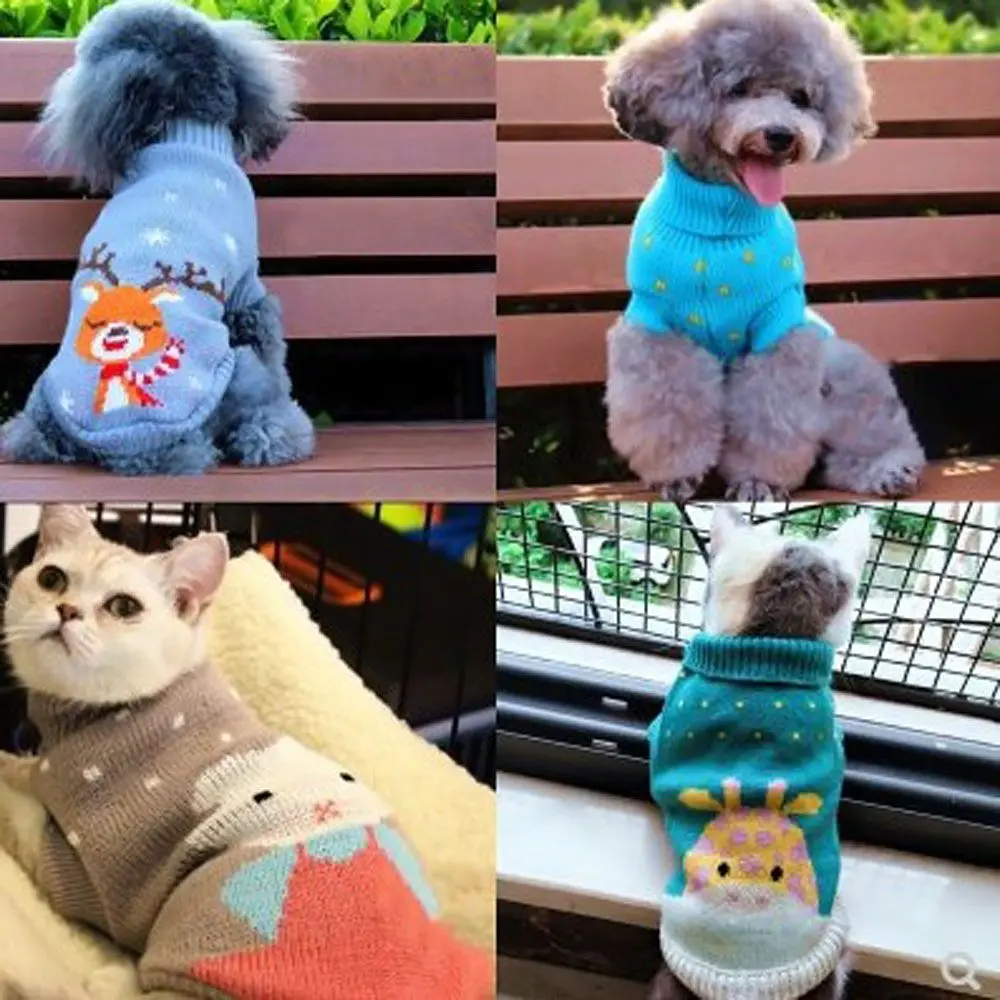 1 шт. свитера для домашних собак осенне-зимний новогодний свитер пуловер щенков