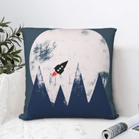 headed for the moon square pillowcase cushion cover funny home decorative polyester pillow case for home simple 4545cm