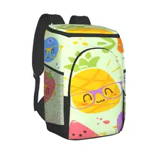 Protable Insulated Thermal Cooler Waterproof Lunch Bag Fruits In Glasses Picnic Camping Backpack Double Shoulder Wine Bag