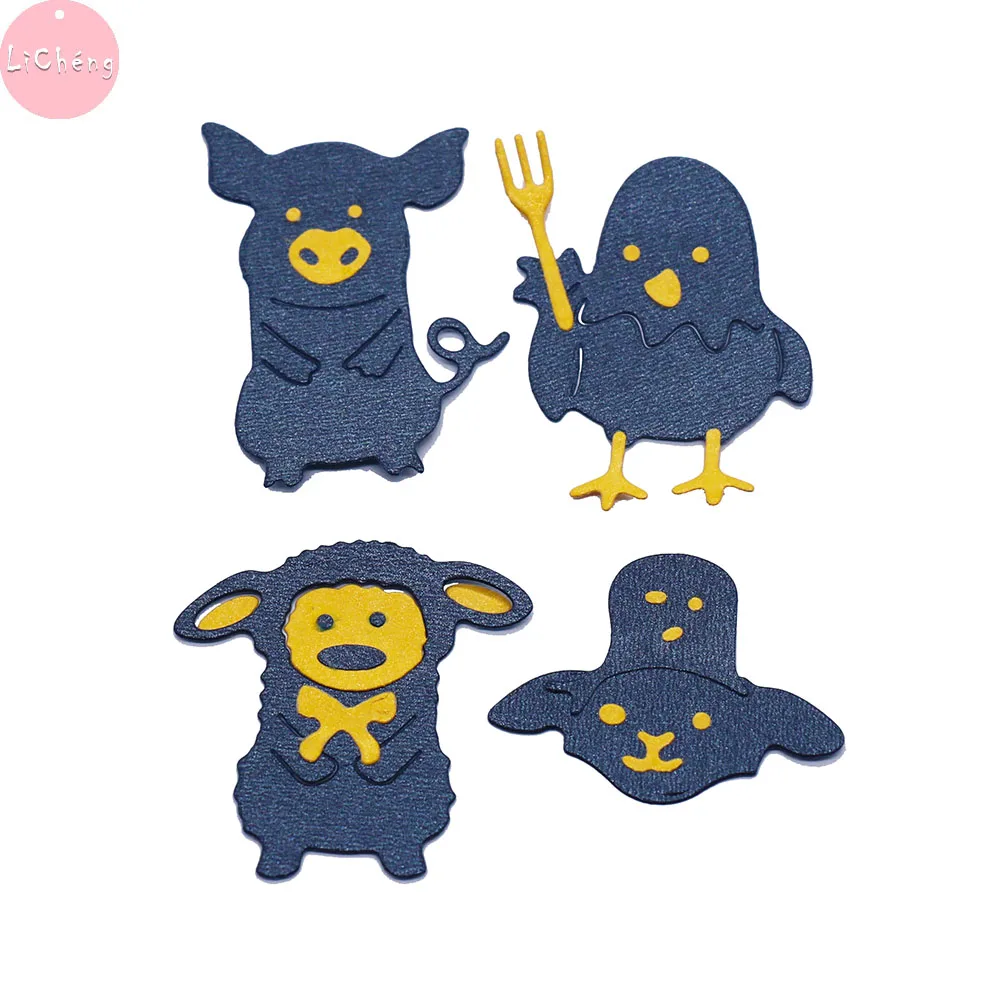 Животный набор металлические режущие штампы скрапбукинг тиснение папка для