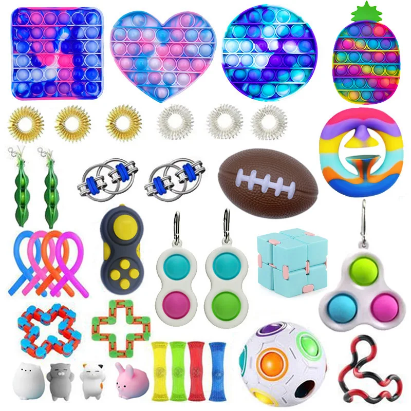 

Fidget Toys Anti Stress Set Stretchy Strings Push Gift Pack Adults Children Squishy Sensory Antistress Relief Figet Toys