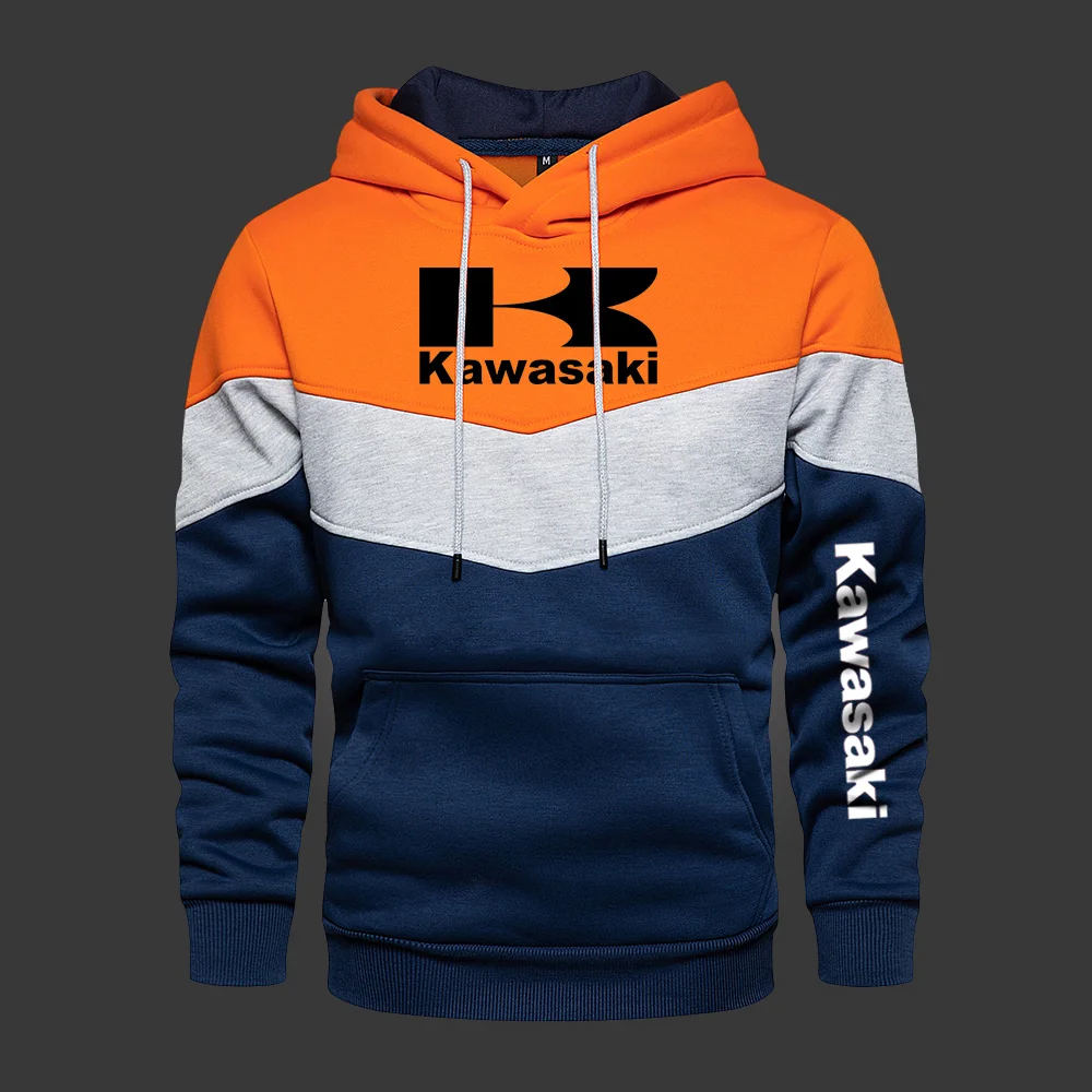

2021 New Kawasaki Men's Clothing Outdoor Sweatshirts Casual Male Jackets Fleece Warm Hoodies Quality SportWear Harajuku Outwear