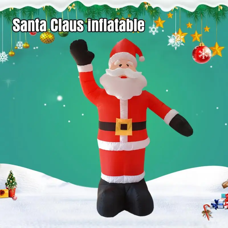 

2.4M Inflatable Santa Claus Christmas Outdoors Ornaments Xmas New Year Party Home Shop Yard Garden Decoration US/EU/UK/AU Plug