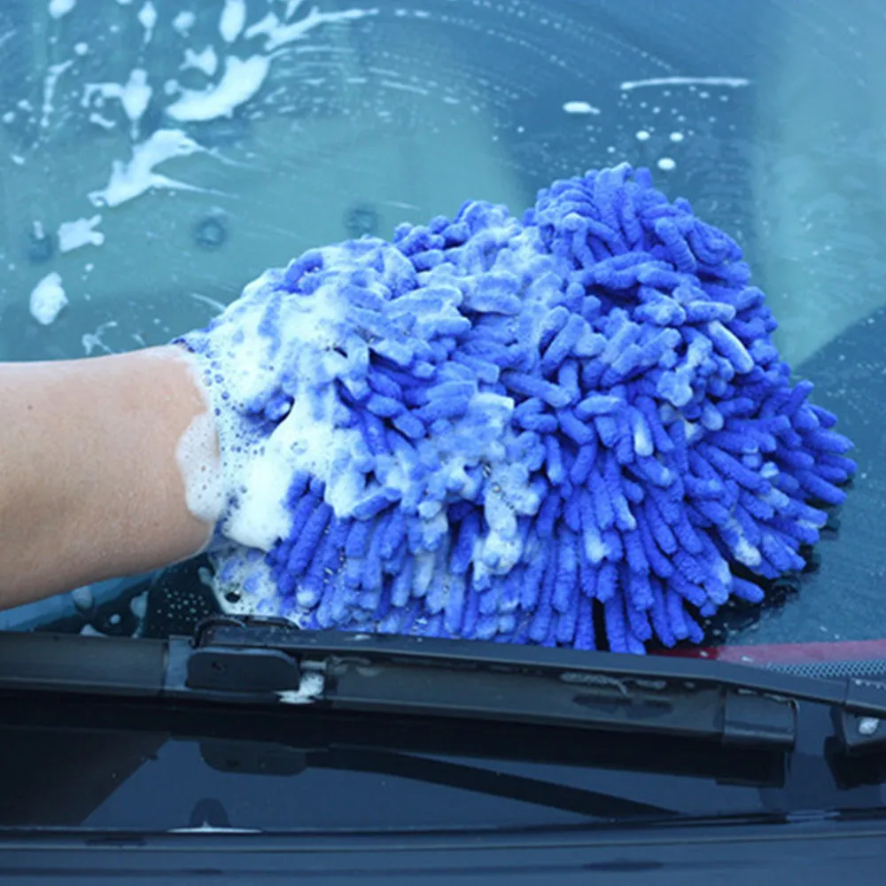 

Microfiber Car Cleaning Clay BarCar Detailing Chenille Glove Mitt Ultrafine Microfiber Household Auto Care Washing Cloth 21x15cm