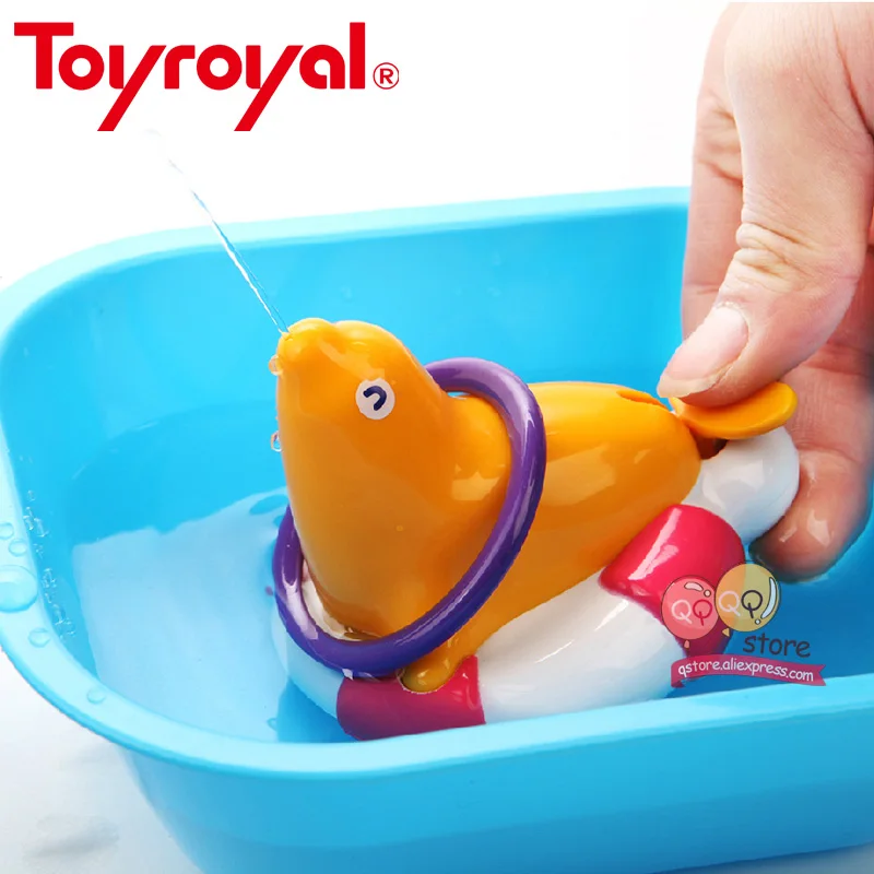 Toyroyal пресс и сквирт Игрушки для ванны летние игры океан печать с животными для детей Бассейн время спрей инструмент КИТ черепаха Краб печать