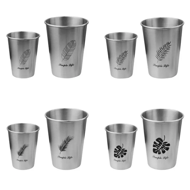 Чашка для воды из нержавеющей стали объемом 500 мл небьющаяся Штабелируемая