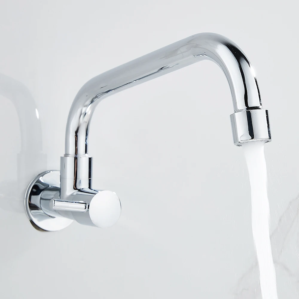 Настенный кухонный смеситель вращающийся кран для раковины одна система подачи