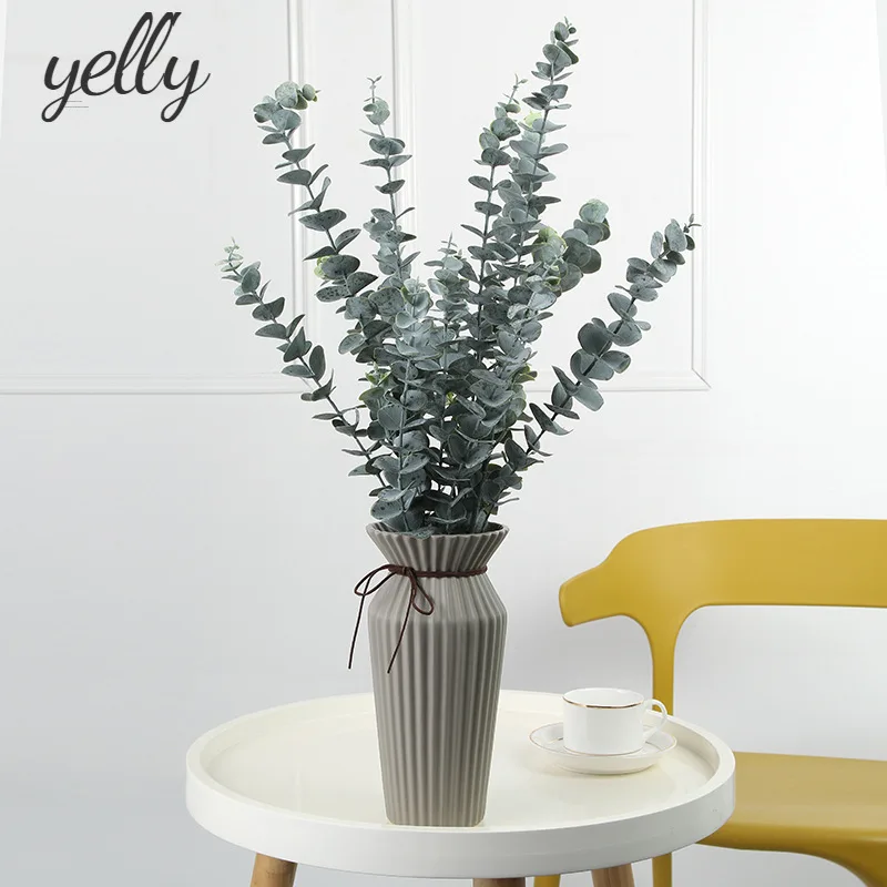 

Artificial Eucalyptus Leaf Artificial Plants for Wedding Shooting Prop 1 Pcs Green Simulation Eucalipto Single Home Decoration